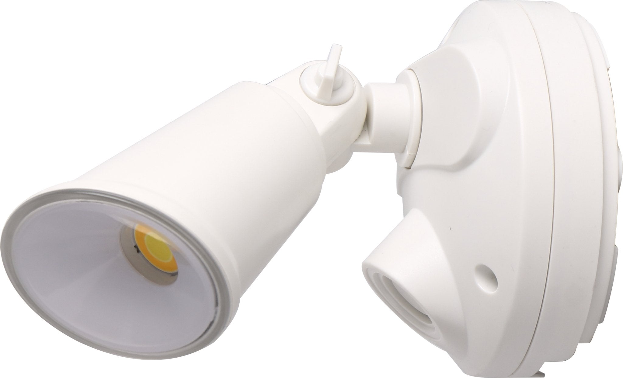 Defender Exterior LED Security Light Single 10w Tri Colour in White - Mases LightingMartec