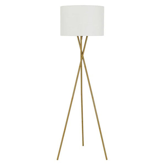 Denise Modern Tripod Floor Lamp 1Lt in Black, Red, White, Ivory or Wheat - Mases LightingTelbix
