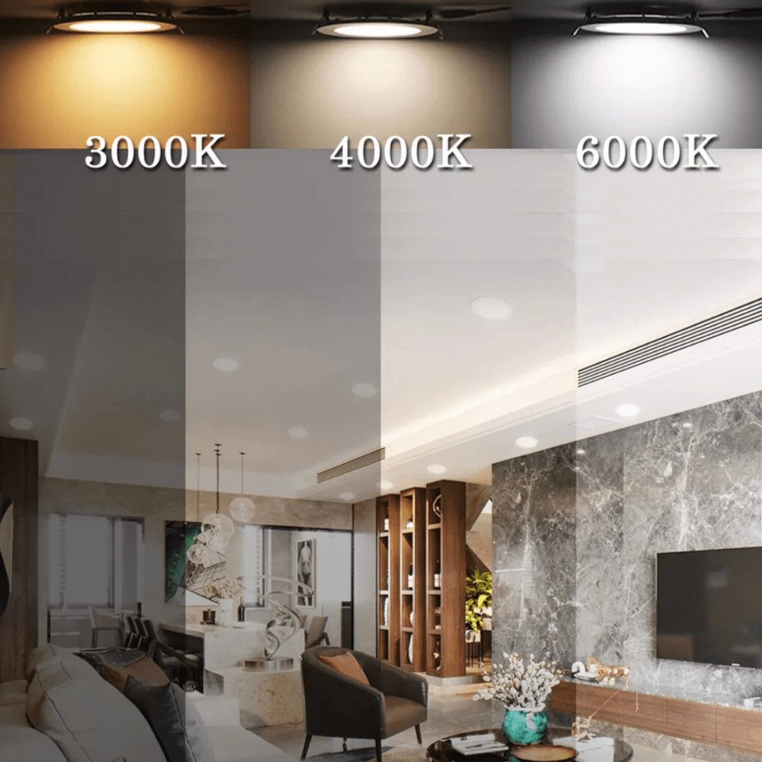 DL110B downlight, 3000K/4000K/6000K tri-colour selectable, 1040lm