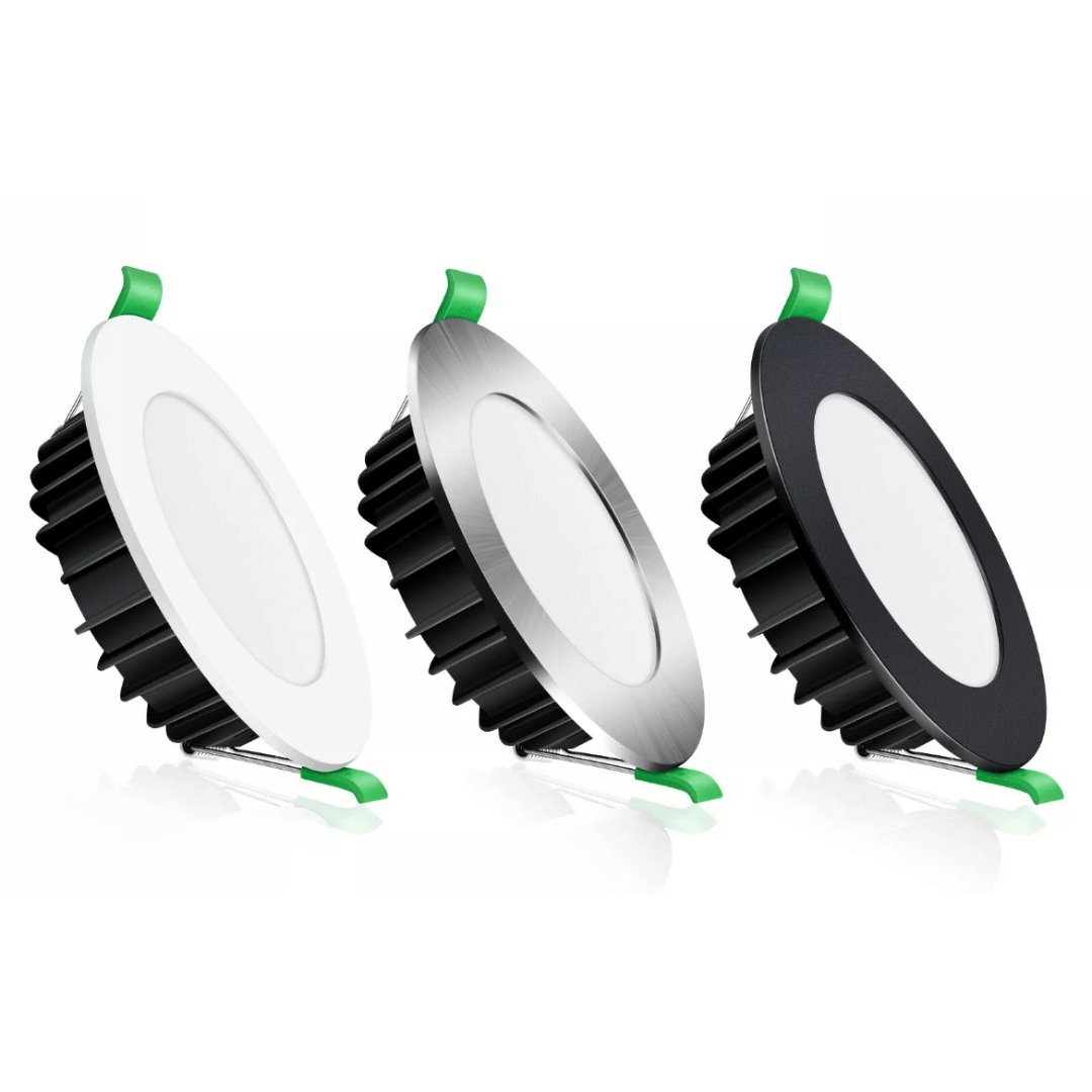 DL110D 13W tri-colour dimmable aluminium LED downlight, 90mm cut-out — Lighting Creations