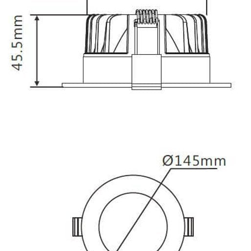 DL2018 18W TriColour Led Downlight 130mm cut out - Mases Lighting3A