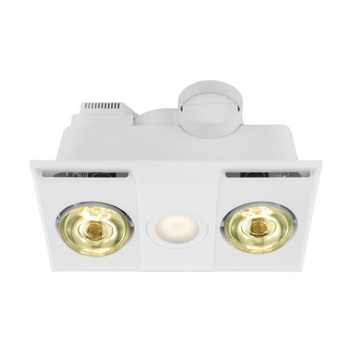 Eglo HEATFLOW Bathroom Heater & Light with 2 Heat Lamp - Mases LightingEglo