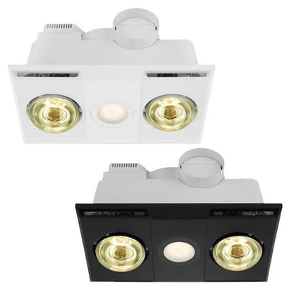 Eglo HEATFLOW Bathroom Heater & Light with 2 Heat Lamp - Mases LightingEglo