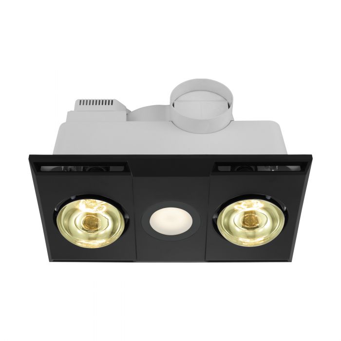 Eglo HEATFLOW Bathroom Heater & Light with 2 Heat Lamp - Mases LightingEglo