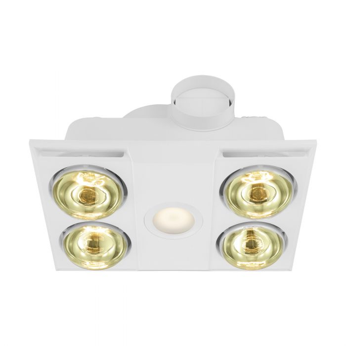 Eglo HEATFLOW Bathroom Heater & Light with 4 Heat Lamp - Mases LightingEglo