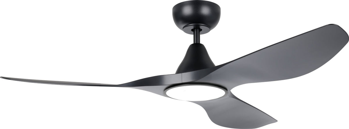 Eglo SURF 48" DC ceiling fan in Black with LED Light and Remote - Mases LightingEglo