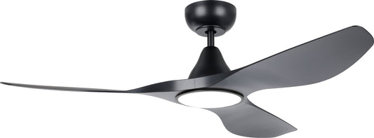 Eglo SURF 48" DC ceiling fan in Black with LED Light and Remote - Mases LightingEglo