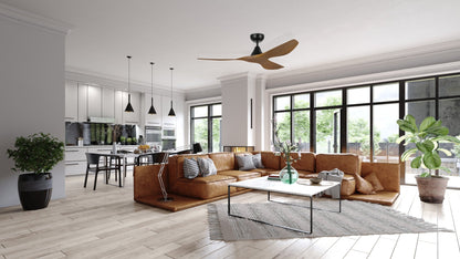 Eglo SURF 52" DC FAN White, Black, Oak/White or Burmese Teak with Remote Control - Mases LightingEglo