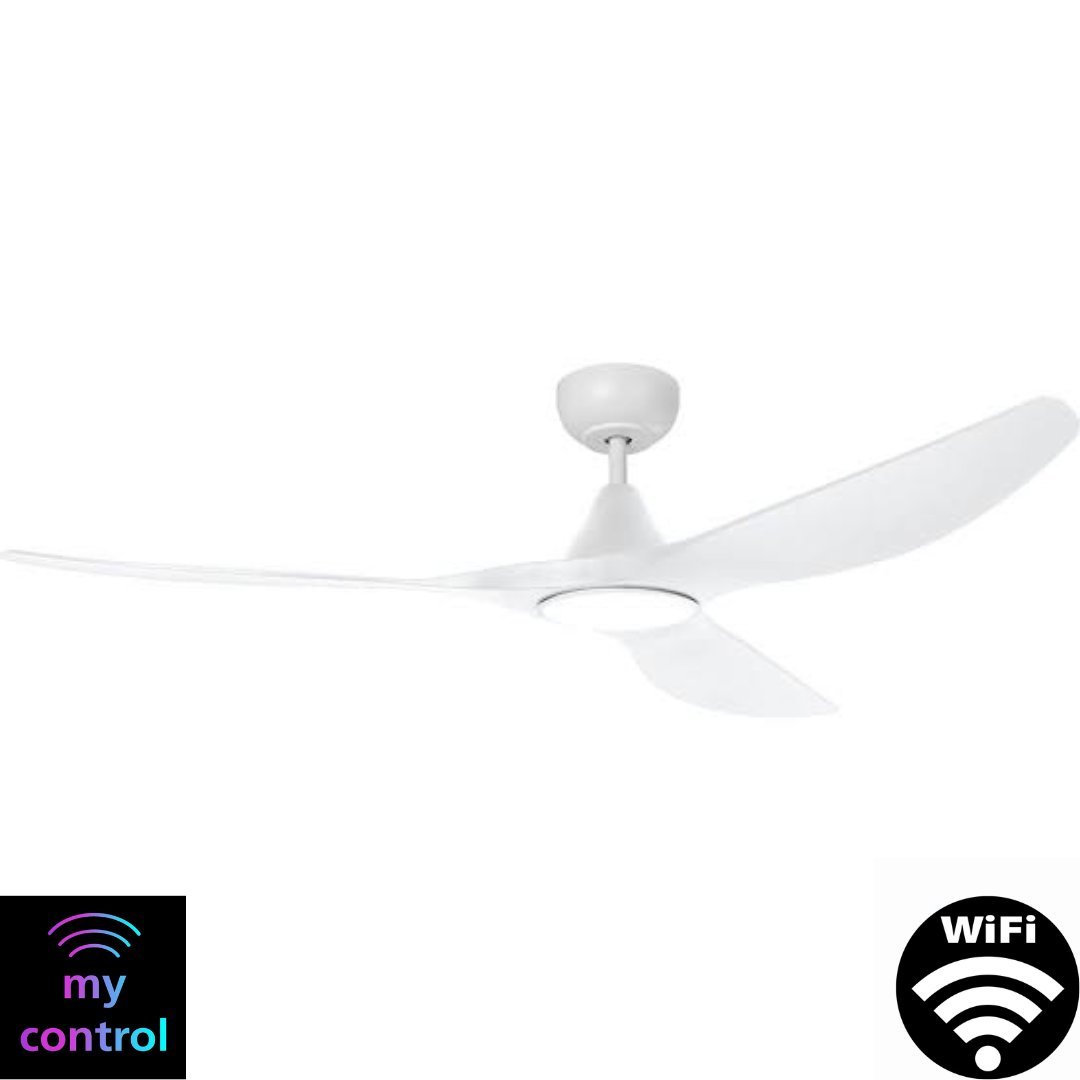 Eglo SURF 52" DC WiFi Ceiling Fan with LED Light, Remote Control & WiFi Module - Mases LightingEglo