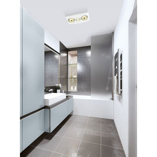 Eglo VESUVIUS Bathroom Heater & Light with 2 Heat Lamp - Mases LightingEglo