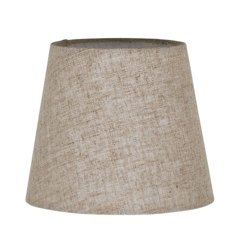 Emac Lawton LINEN CLIP ON TAPER LAMP SHADE XXS DARK NATURAL - Mases LightingEMAC LAWTON