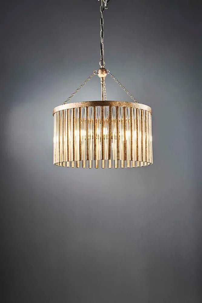 Emac Lawton MIDTOWN CHANDELIER ANTIQUE SILVER - Mases LightingEMAC LAWTON