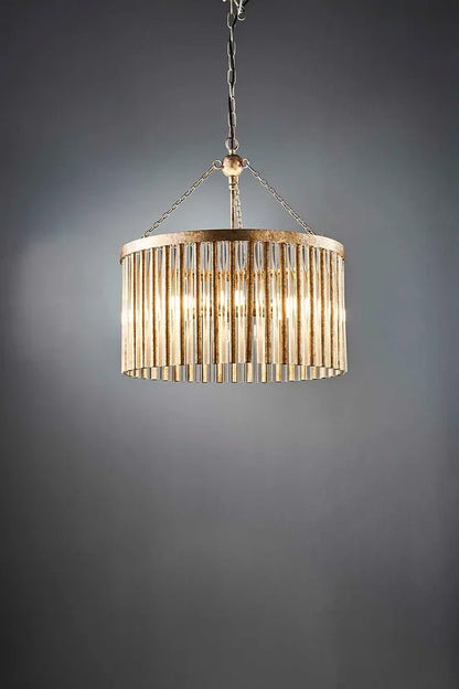 Emac Lawton MIDTOWN CHANDELIER ANTIQUE SILVER - Mases LightingEMAC LAWTON