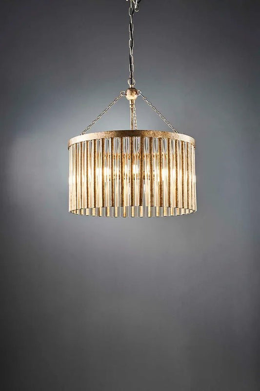 Emac Lawton MIDTOWN CHANDELIER ANTIQUE SILVER - Mases LightingEMAC LAWTON