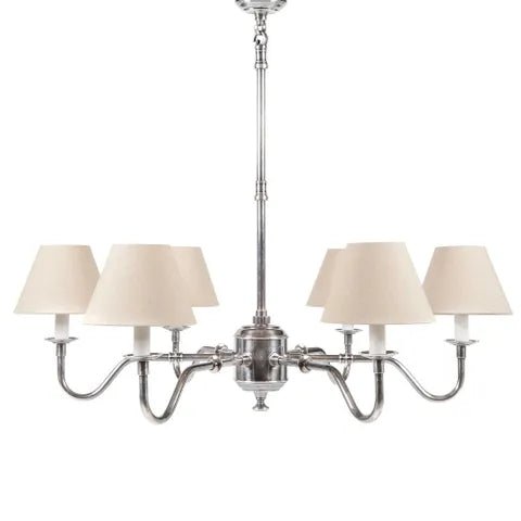 Emac Lawton PRESCOT CHANDELIER ANTIQUE SILVER - Mases LightingEMAC LAWTON