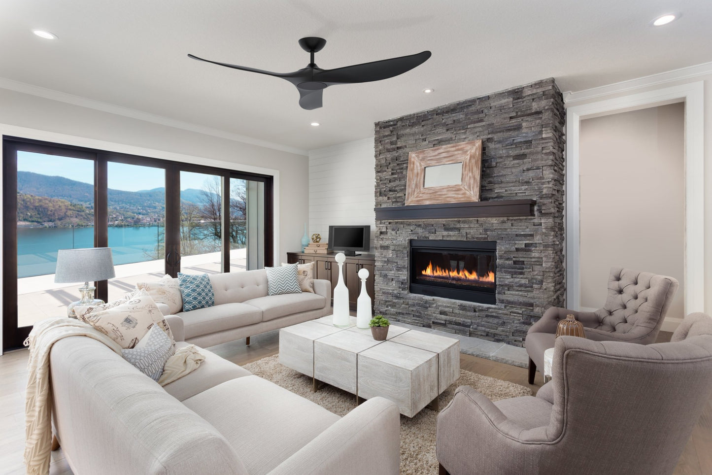 Evolve DC Ceiling Fan by Hunter Pacific – White, Black or Koa Blades 52" - Mases LightingHunter Pacific