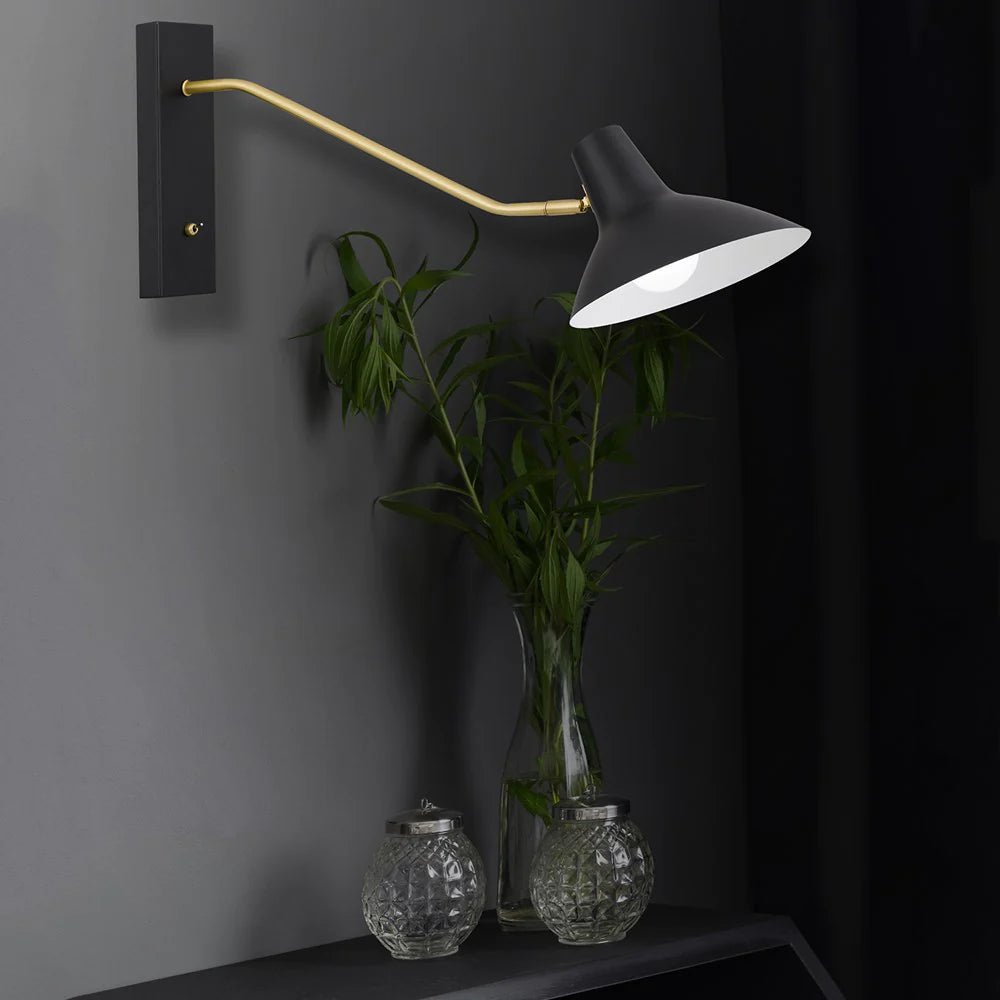 Farbon Long Indoor Wall Light in Black or White - Mases LightingTelbix