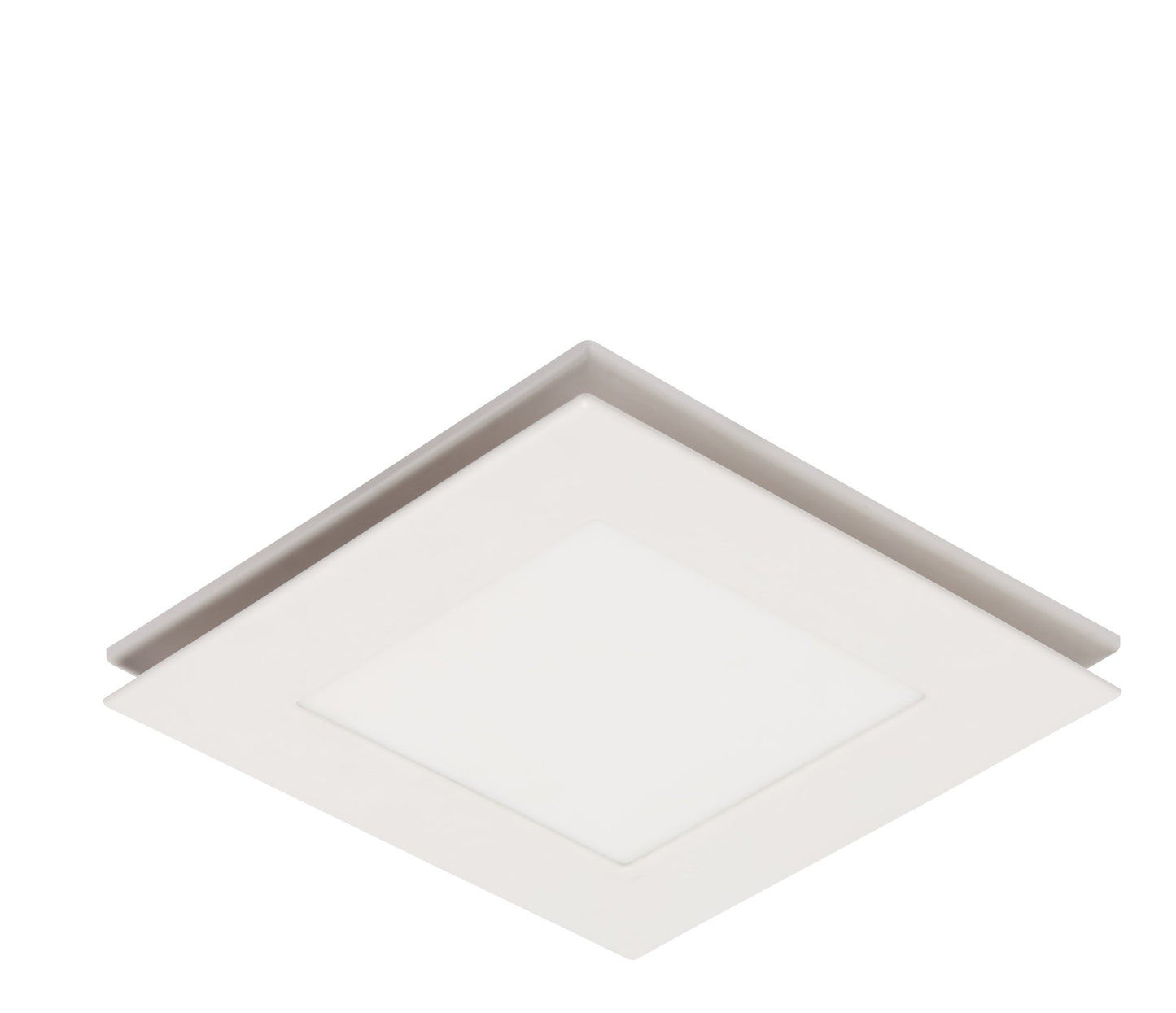 Flow Square 250mm Exhaust Fan & Light White - MXFLFS25W A - Mases LightingMartec