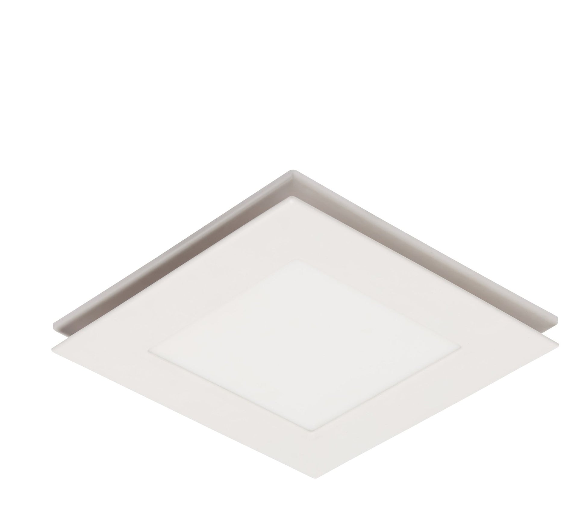 Flow Square 250mm Exhaust Fan & Light White - MXFLFS25W A - Mases LightingMartec