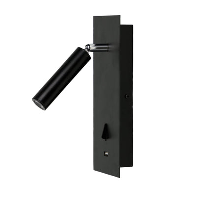 Hotel 3W Wall Light With USB 4000K Black - OL52103BK - Mases LightingOriel Lighting