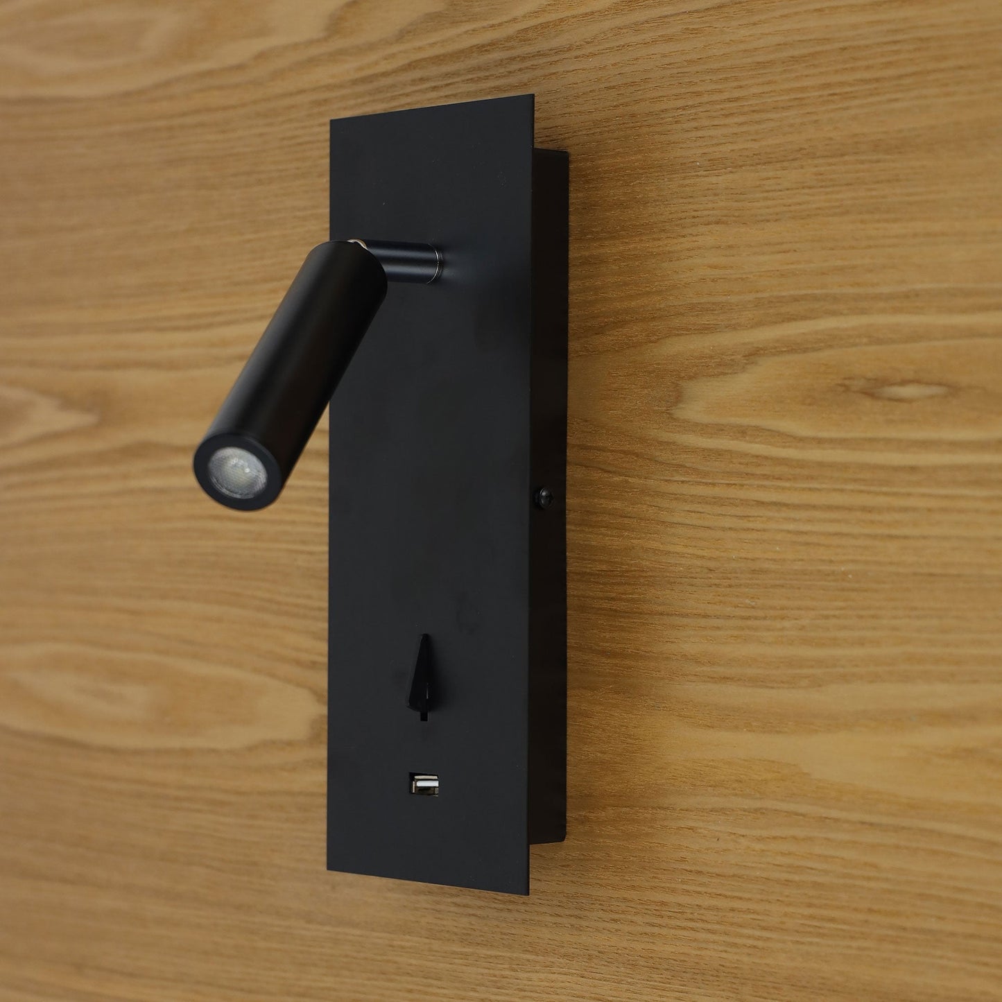 Hotel 3W Wall Light With USB 4000K Black - OL52103BK - Mases LightingOriel Lighting