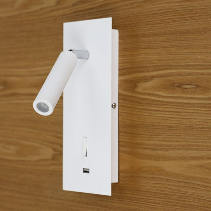 Hotel 3W Wall Light With USB 4000K White - OL52103WH - Mases LightingOriel Lighting
