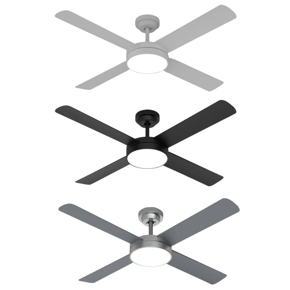 Hunter Pacific PINNACLE - 4 Blade 1320mm 52" DC Ceiling Fan with 18W CCT LED Light - Mases LightingHunter Pacific