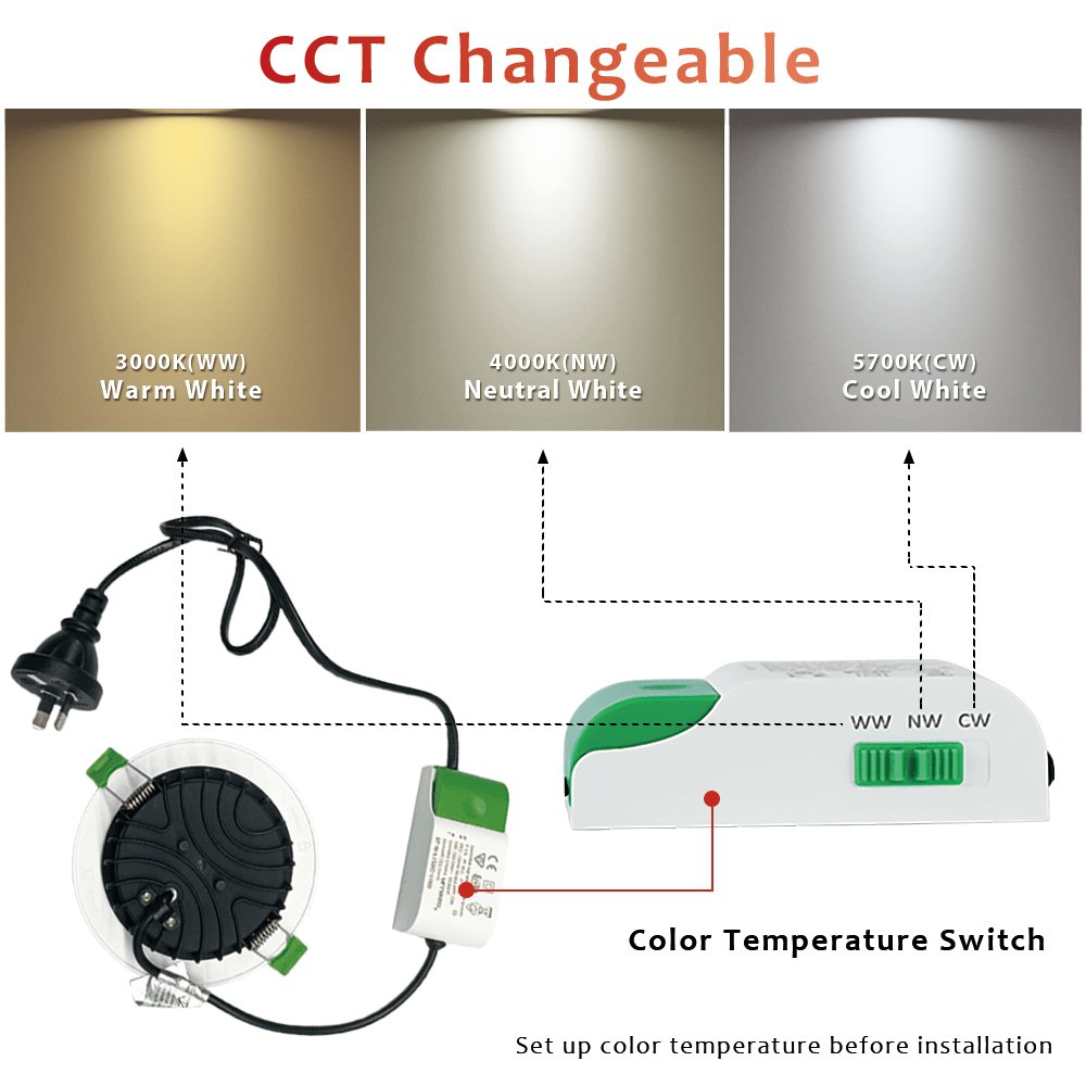 INFINITE 302 20W Tri-Colour LED Downlight 165mm cut out - Mases LightingLighting Creations