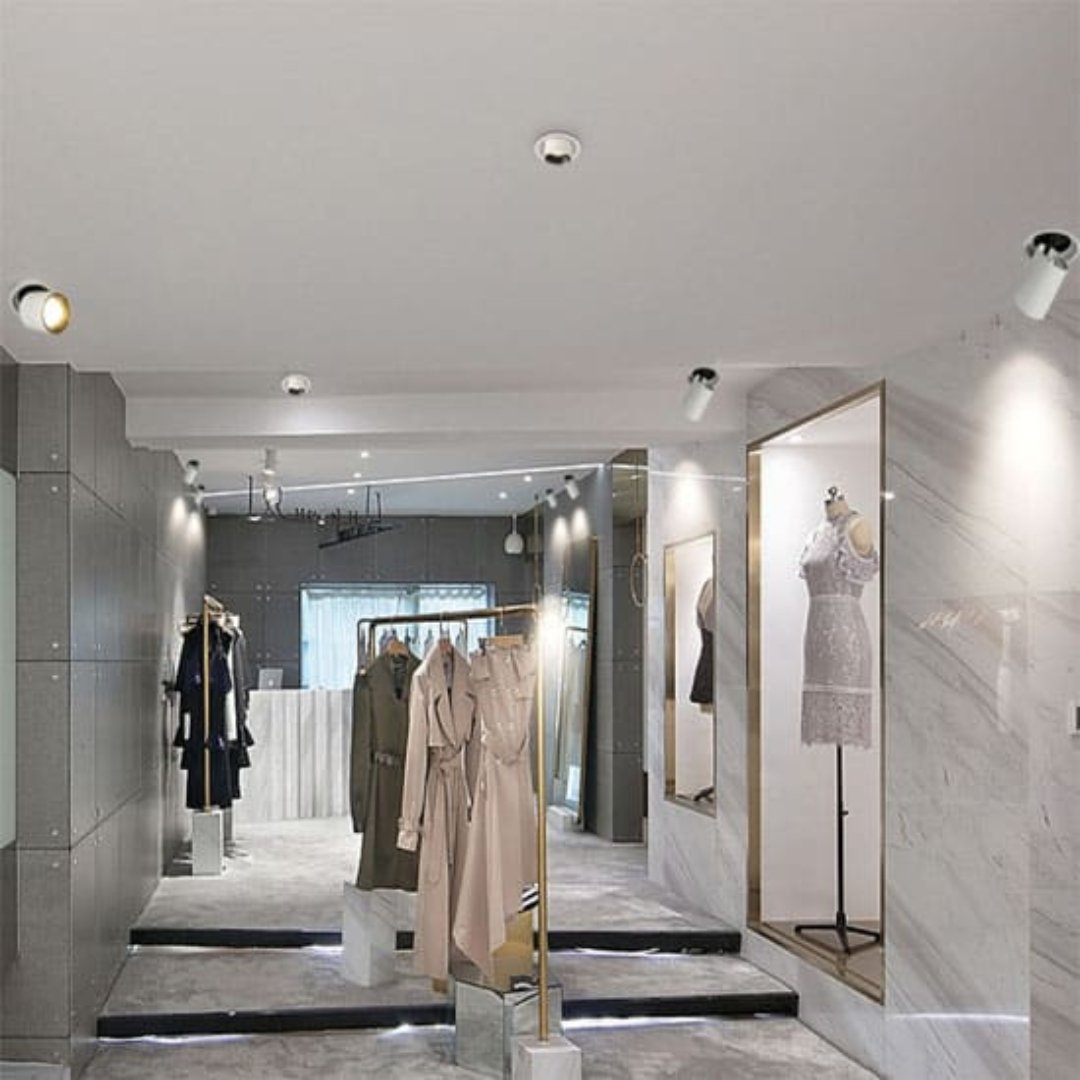 Infinite Focus pull-out tri-colour LED downlight — Mases Lighting