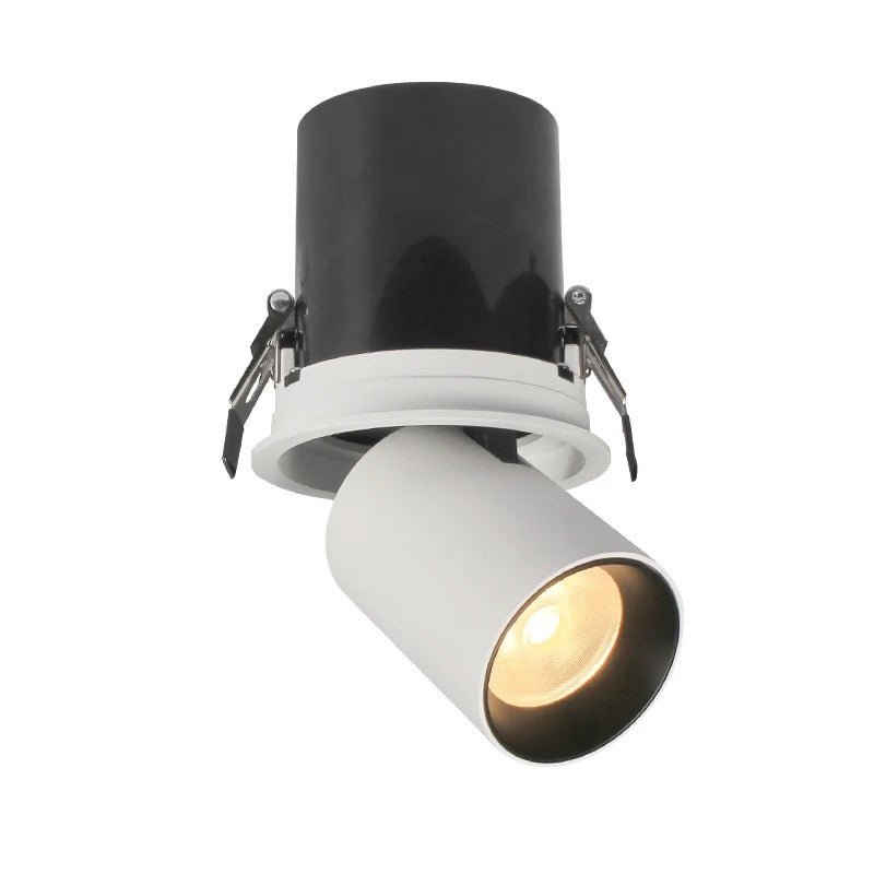 Infinite Focus adjustable COB downlight in black, cast aluminium heatsink