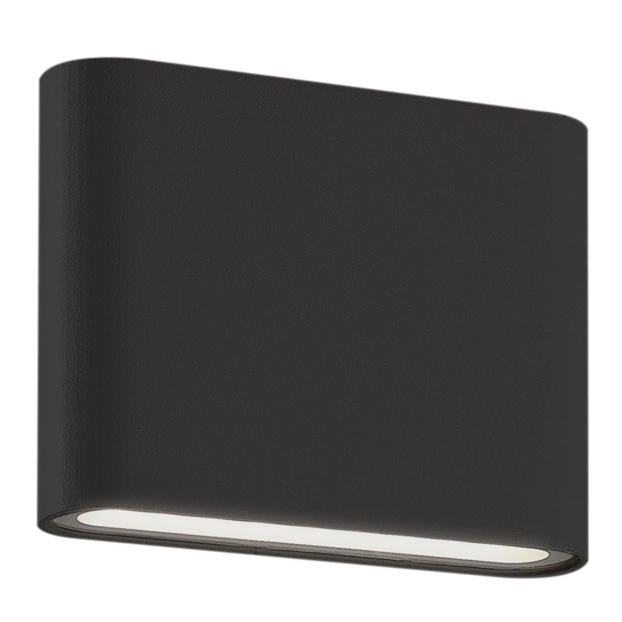 Integra outdoor up and down LED wall light in matt black, IP54 — Martec