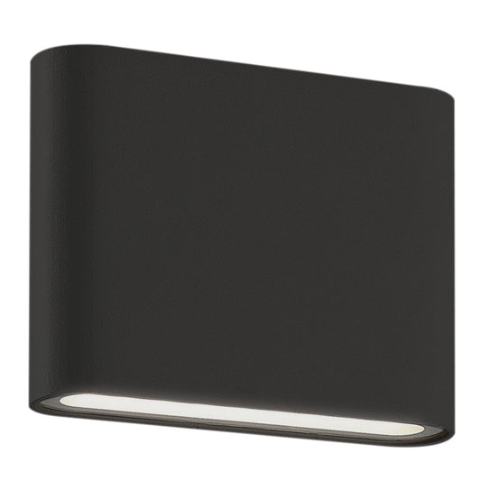Integra outdoor up and down LED wall light in matt black, IP54 — Martec