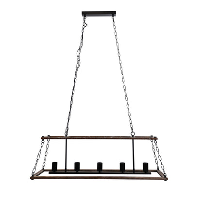 Island 5 Light Pendant Natural / Black - SL65115 - Mases LightingOriel Lighting