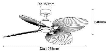 Kingston DC 50″ Smart Ceiling Fan With WIFI Remote Control + LED light - Mases LightingMartec