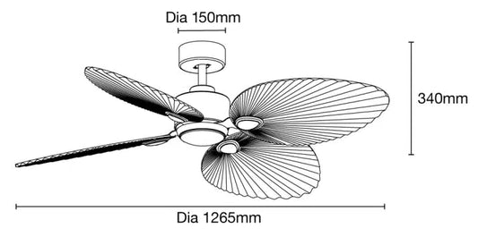 Kingston DC 50″ Smart Ceiling Fan With WIFI Remote Control + LED light - Mases LightingMartec