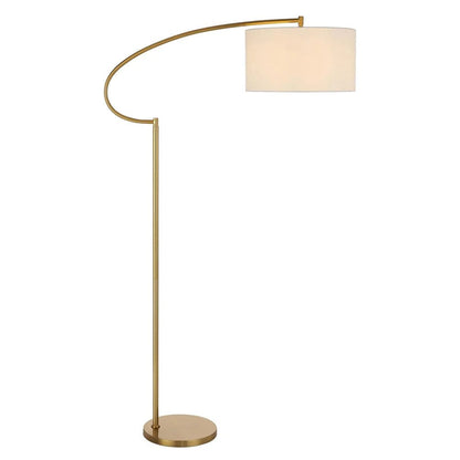 Laine Floor Lamp 1Lt in Antique Gold & Ivory - Mases LightingTelbix