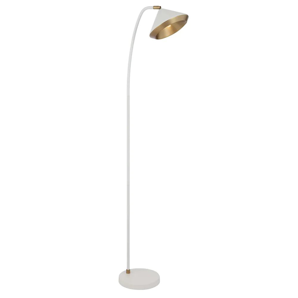 Larson Floor Lamp 1Lt White - Mases LightingTelbix