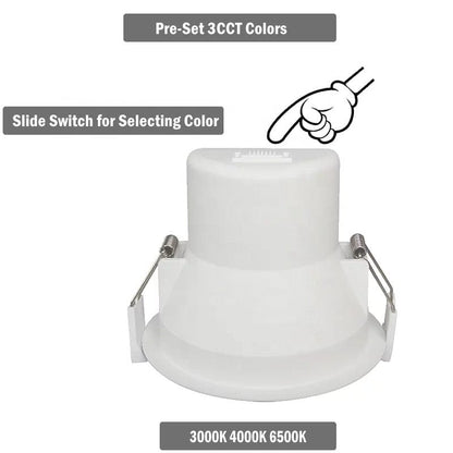 LC310 ultra-low glare downlight, 3000K/4000K/6000K tri-colour, 60° beam