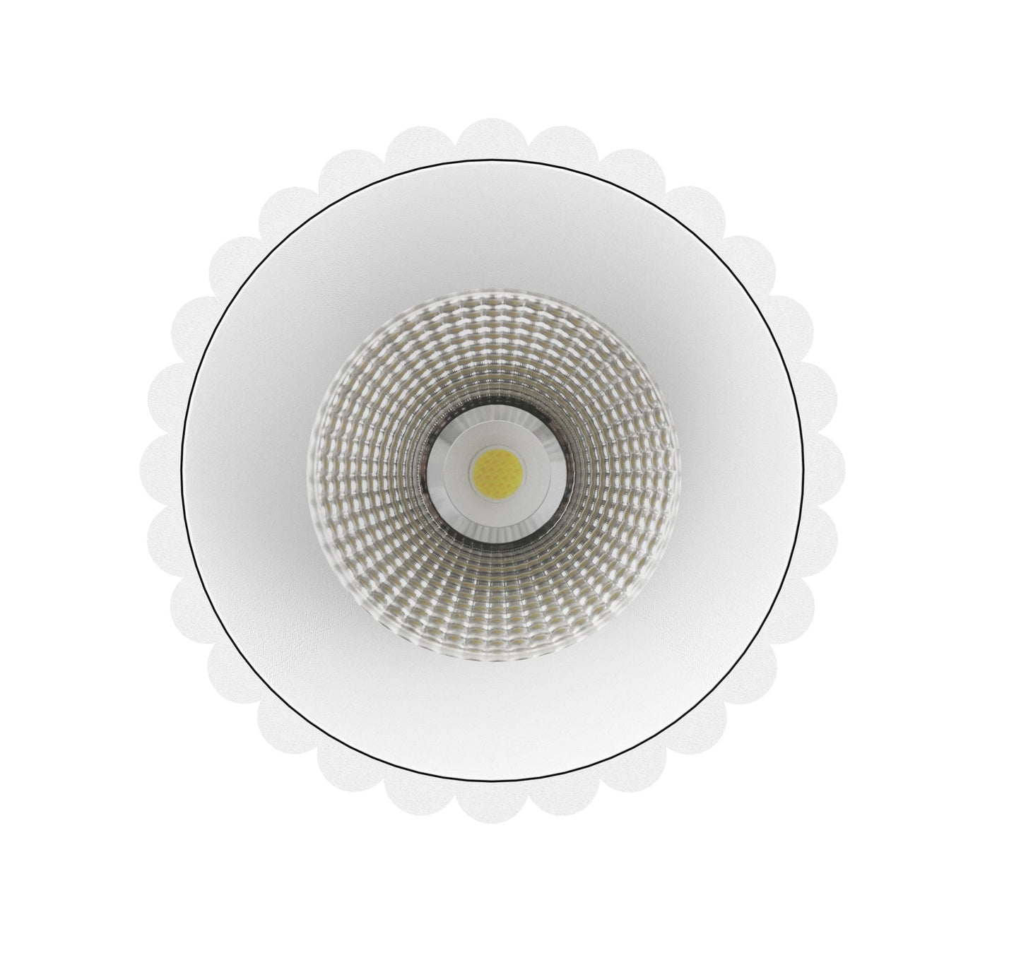 LC410 12W Ribbed Surface Mounted COB LED Downlight in White - Mases LightingLighting Creations
