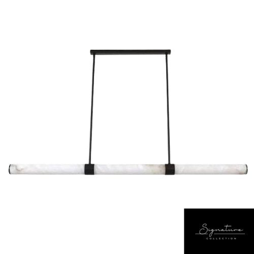 MADISON Spanish Marble Linear LED Pendant - Black - Mases LightingLighting Creations