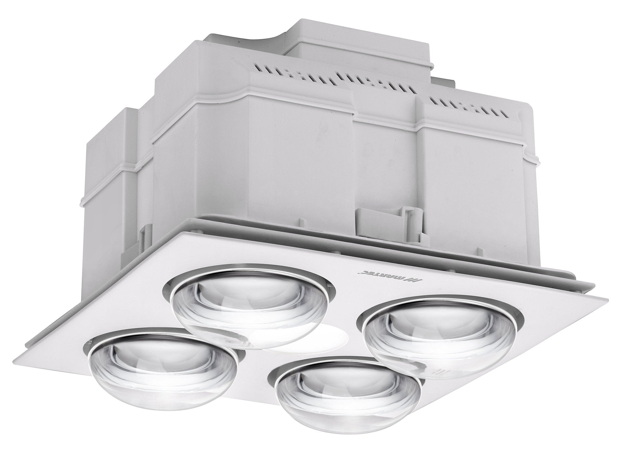 Martec 300m³/h Forme 4 LED 3 in1 Tricolour Bathroom Heater & Exhaust Fan - MBHF4LW - Mases LightingMartec
