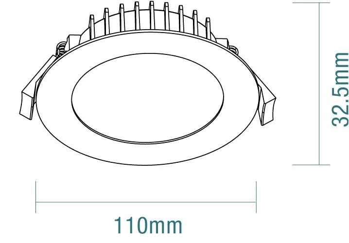 Martec Blitz II 10W Tricolour LED Downlight - Mases LightingMartec