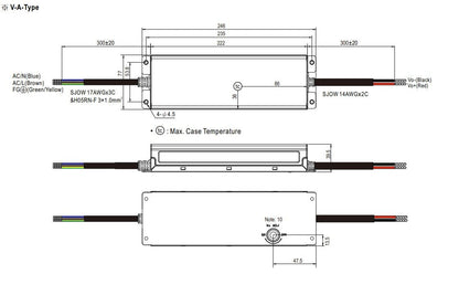 Meanwell Weatherproof DC Constant Voltage 12/24V 320W IP67 Driver - XLG-320-V-A - Mases LightingLighting Creations