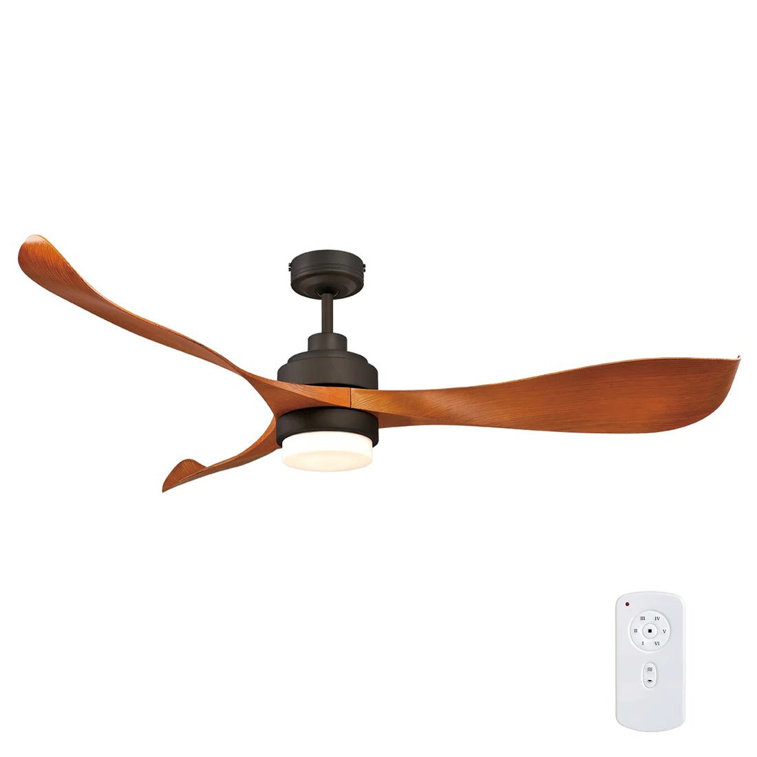 Mercator Eagle DC Ceiling Fans With LED Light And Remote Rubbed Bronze - Mases LightingMercator