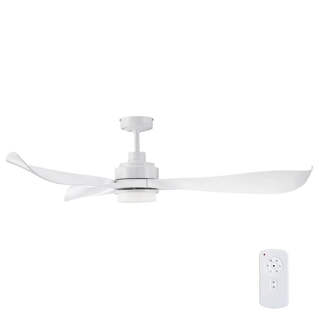 Mercator Eagle DC Ceiling Fans With LED Light And Remote White - Mases LightingMercator