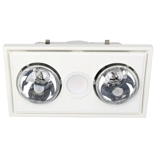 Mercator Midas Duo 3-In-1 Bathroom Heater With Exhaust Fan And LED Light - Mases LightingMercator