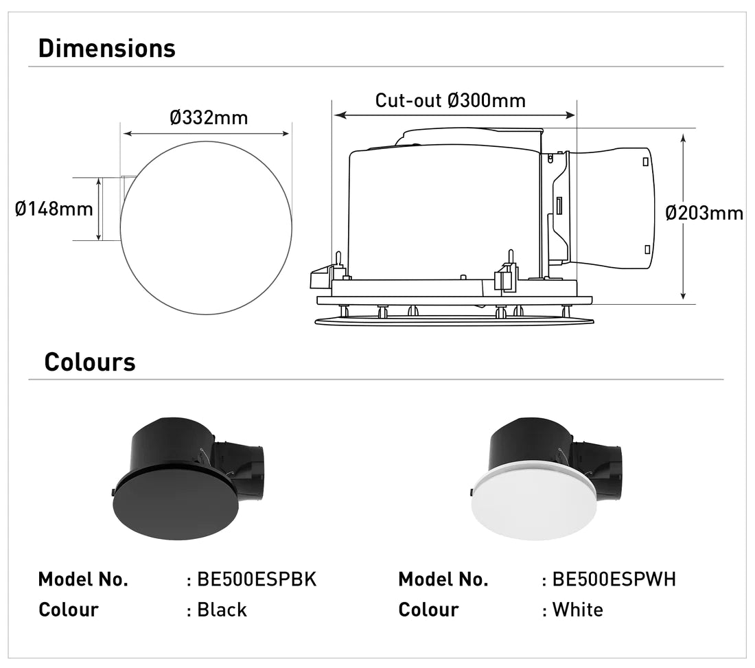 Mercator Turboline 300 Round Exhaust Fan - Mases LightingMercator
