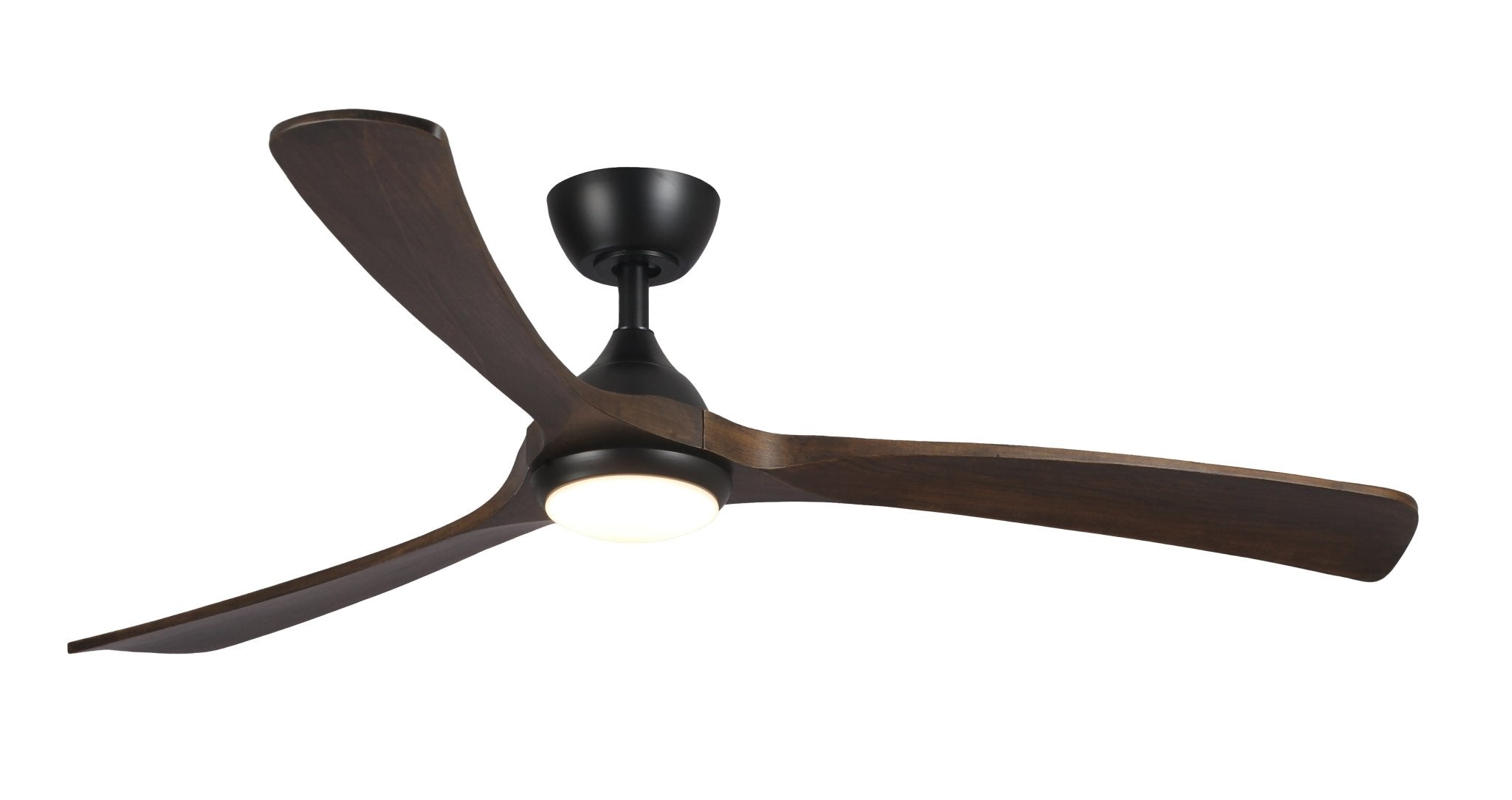 Norfolk 56” 1420mm 3 Timber Blade DC Remote & Smart Wi-fi Control Ceiling Fan with 18W Tricolour LED - Mases LightingMartec