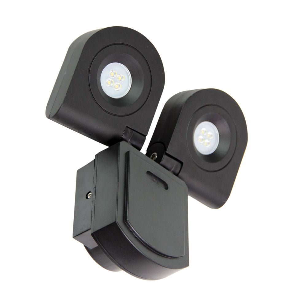 Oriel CURO - 20W LED Exterior Twin Head Adjustable Spot Light IP54 Black - 4000K - Mases LightingOriel Lighting