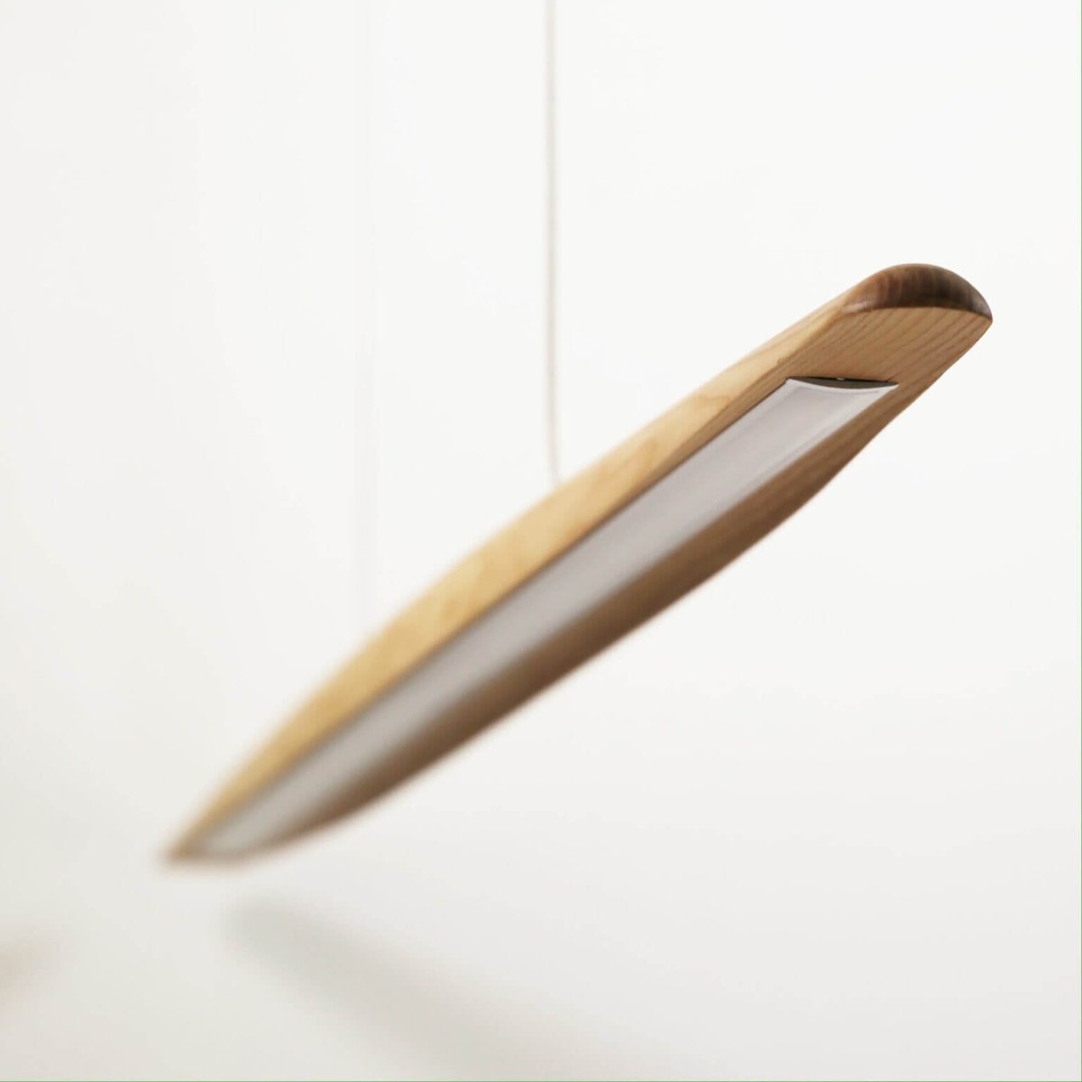 ORIEL EASTOFT HAND-FINISHED ASH WOOD LINEAR 24W LED CEILING PENDANT LIGHT - Mases LightingOriel Lighting